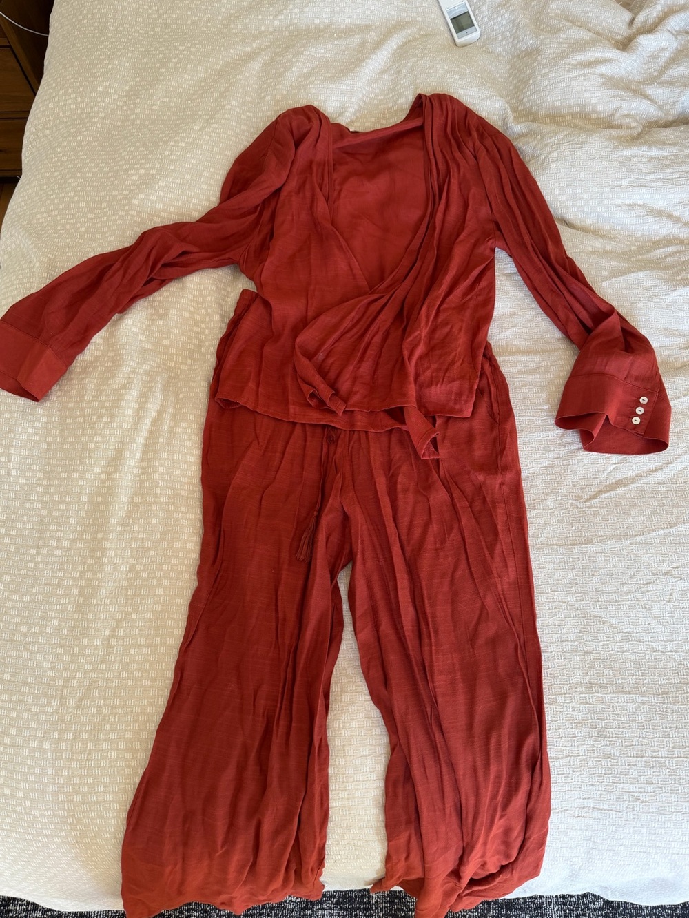 Monday Swimwear Rust Red Sheer Swim Coverup Set